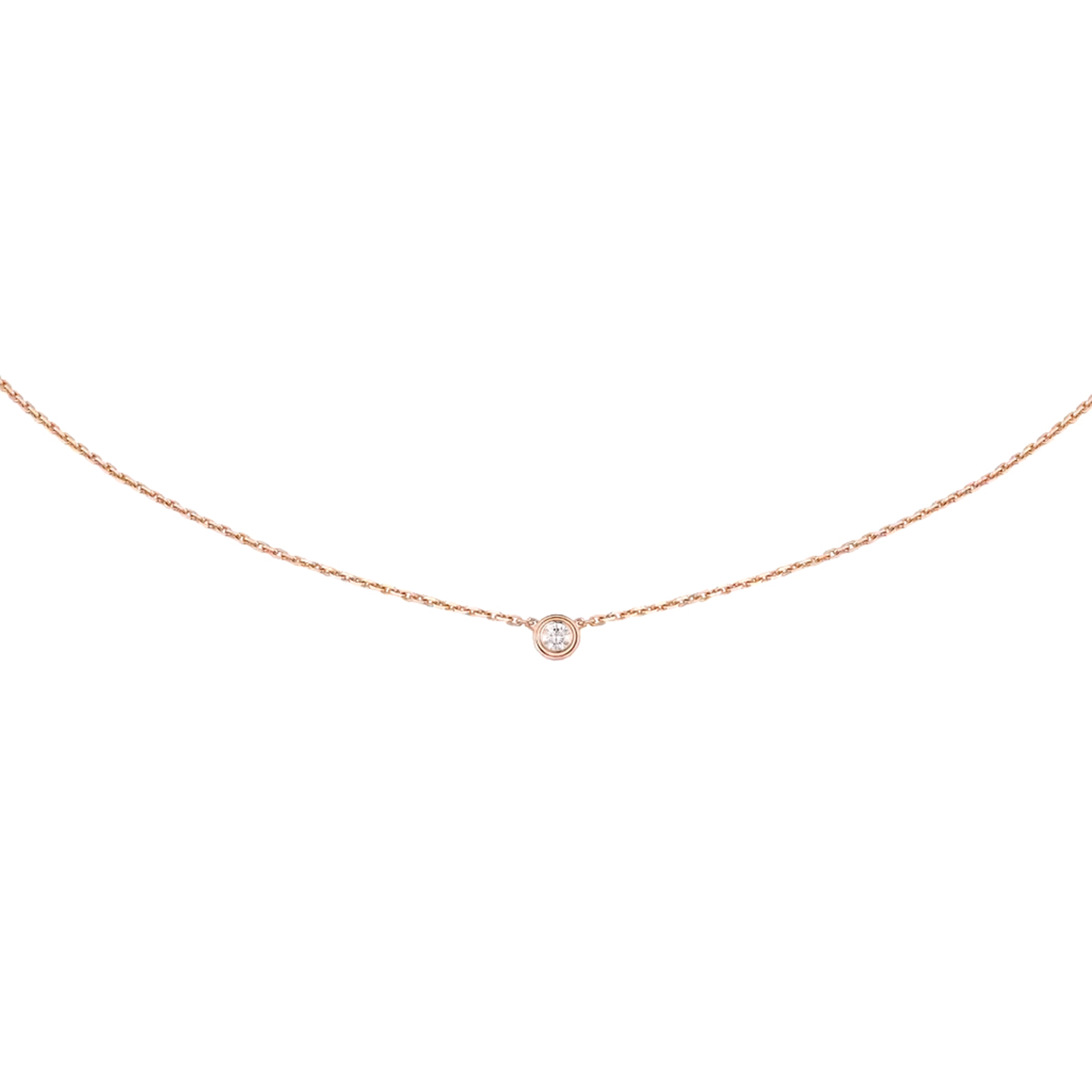 CARTIER D'AMOUR NECKLACE XS ROSE GOLD, DIAMOND B7224516